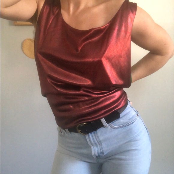 Four-way reversible metallic vintage tank top - Picture 2 of 13